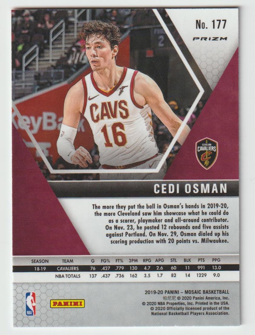 177 Cedi Osman - Cleveland Cavaliers Camo Pink