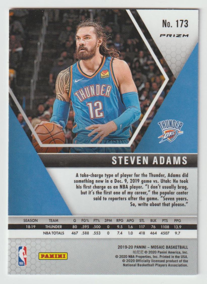 173 Steven Adams - Oklahoma City Thunder Camo Pink