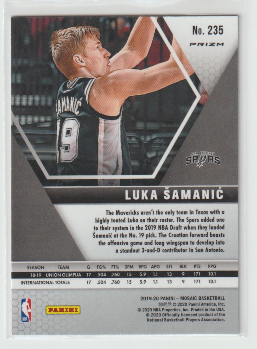 235 Luka Samanic - San Antonio Spurs Green