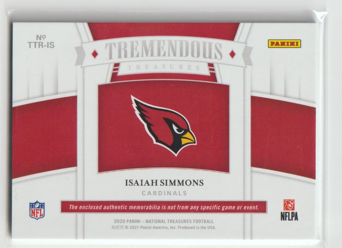 Tremendous Treasures TTR-IS Isaiah Simmons Arizona Cardinals