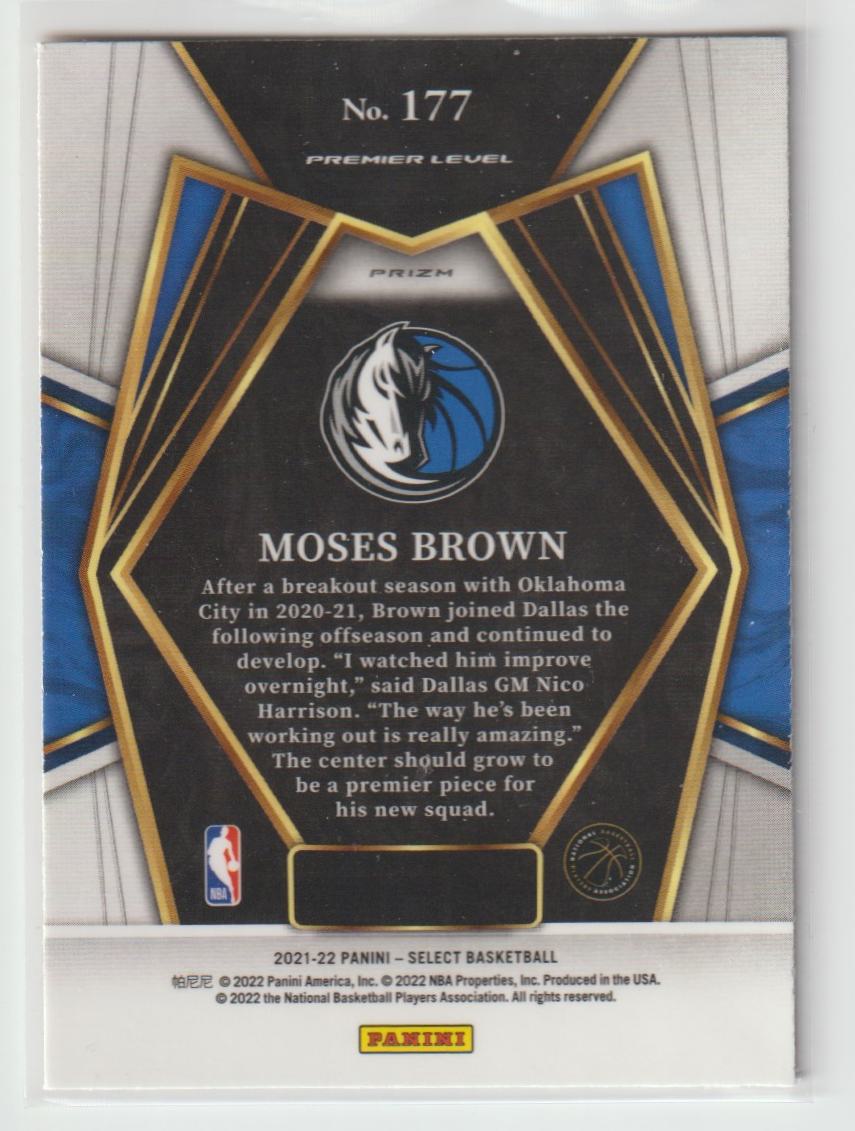 177 Moses Brown - Dallas Mavericks Red Wave