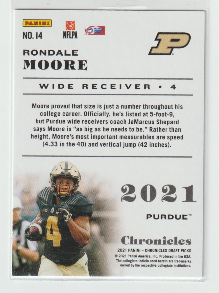 014 Rondale Moore - Purdue Boilermakers Blue 28/99