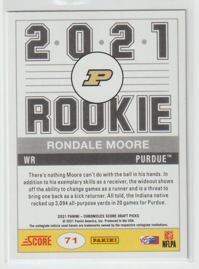 071 Rondale Moore - Purdue Boilermakers Orange