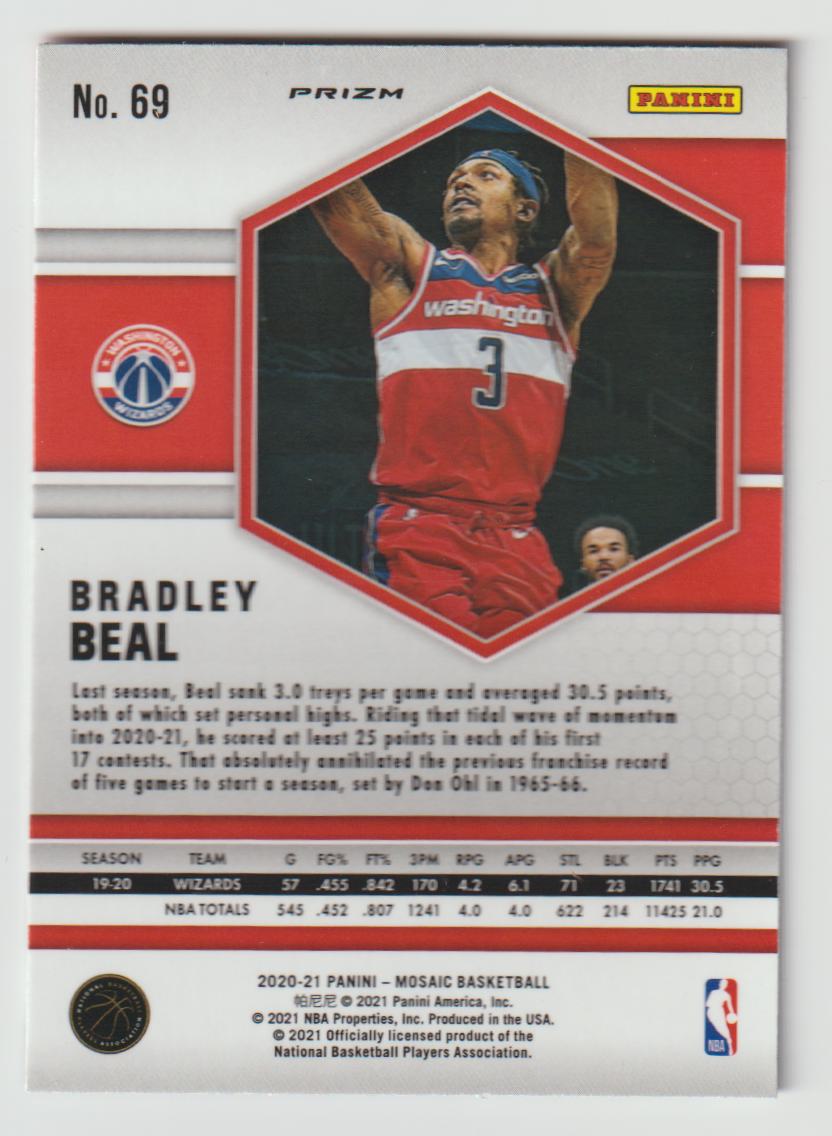069 Bradley Beal - Washington Wizards Camo Pink