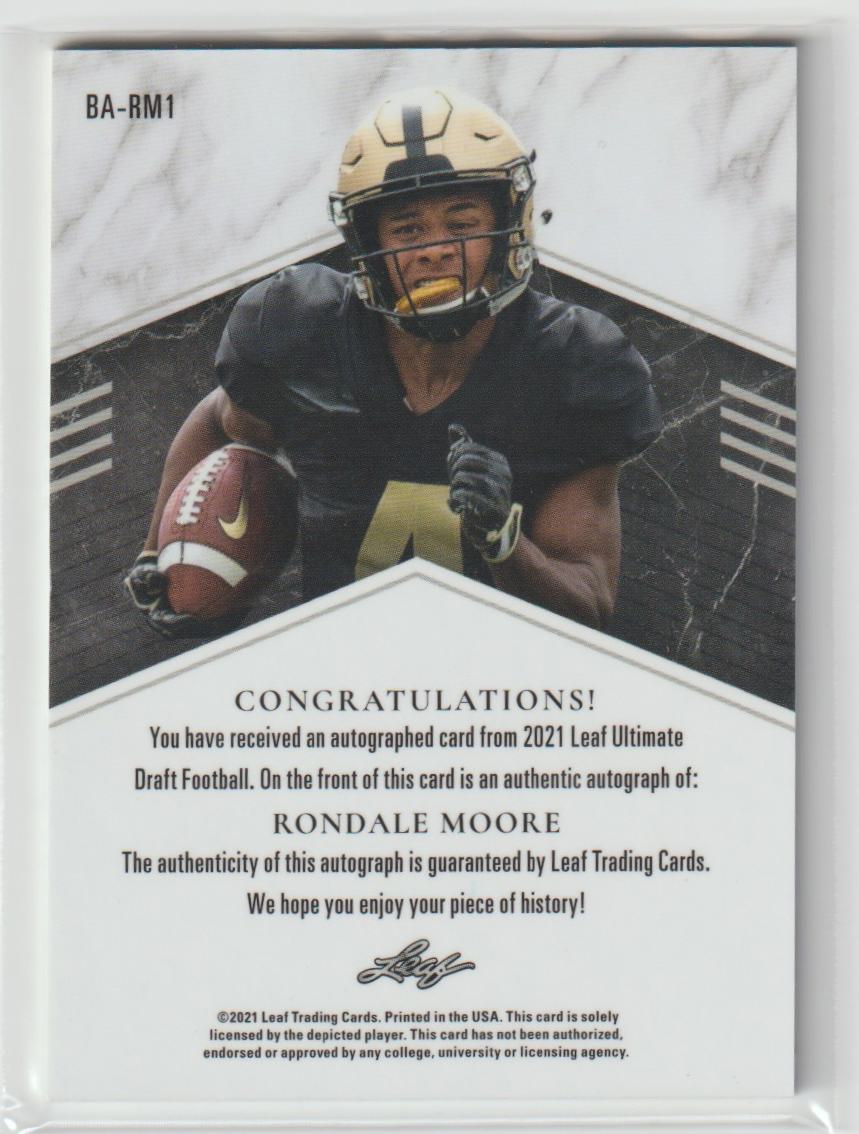 BA-RM1 Rondale Moore Arizona Cardinals Silver Spectrum 8/15