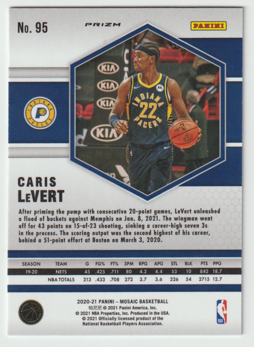 095 Caris LeVert - Indiana Pacers Camo Pink