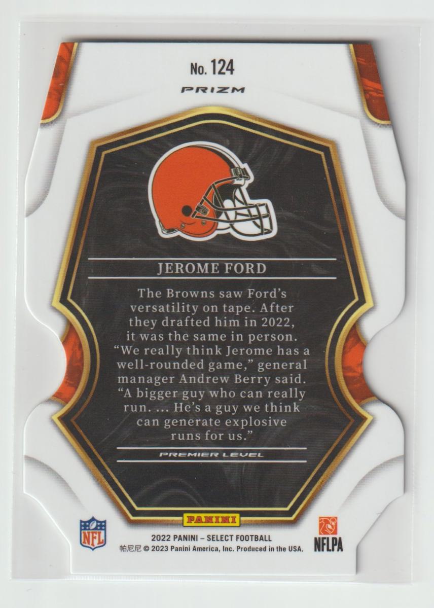 124 Jerome Ford Cleveland Browns Black & Green Prizm Die-Cut