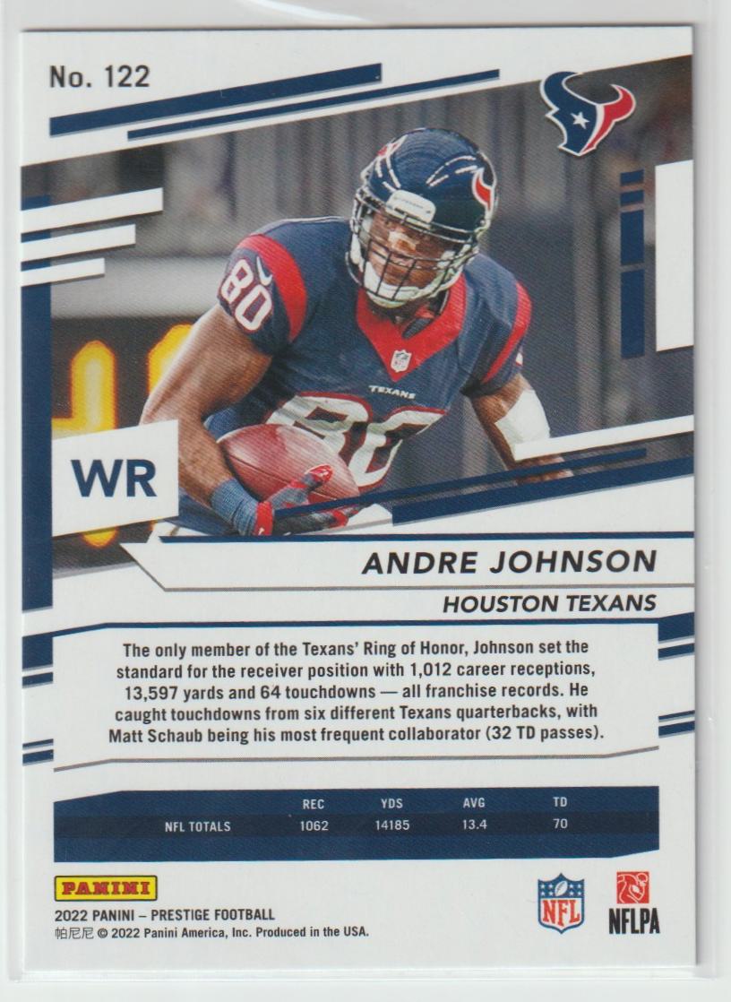 122 Andre Johnson Houston Texans Xtra Points Dots