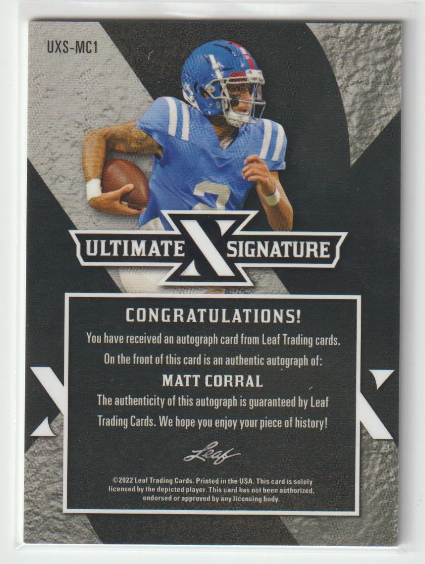 Ultimate Signatures UXS-MC1 Matt Corall