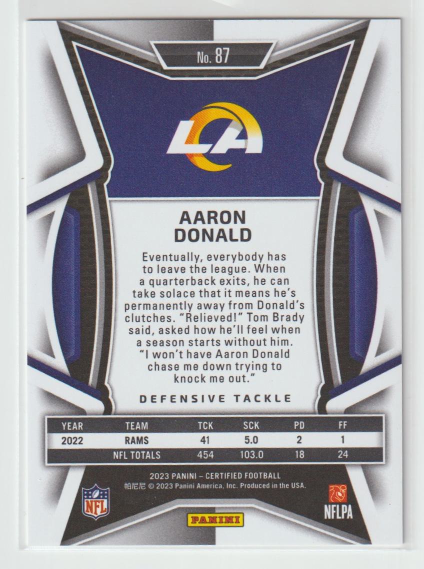 087 Aaron Donald - Los Angeles Rams Red 83/99