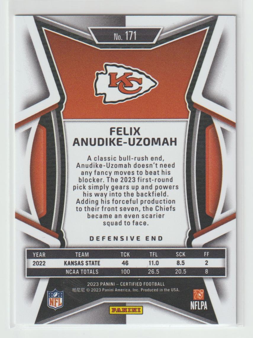 171 Felix Anudike-Uzomah - Kansas City Chiefs Bronze 245/275