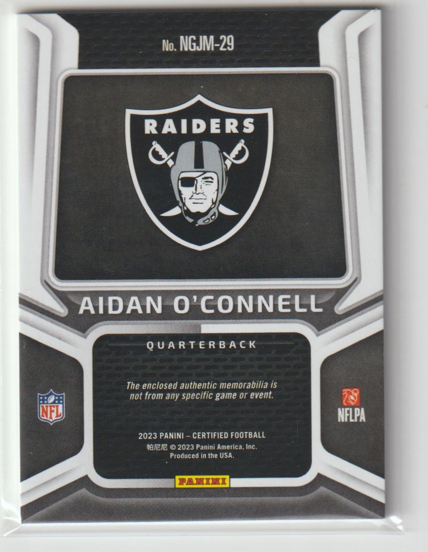 New Generation Jersey NGJM-29 Aidan O'Connell - Las Vegas Raiders Red 114/199