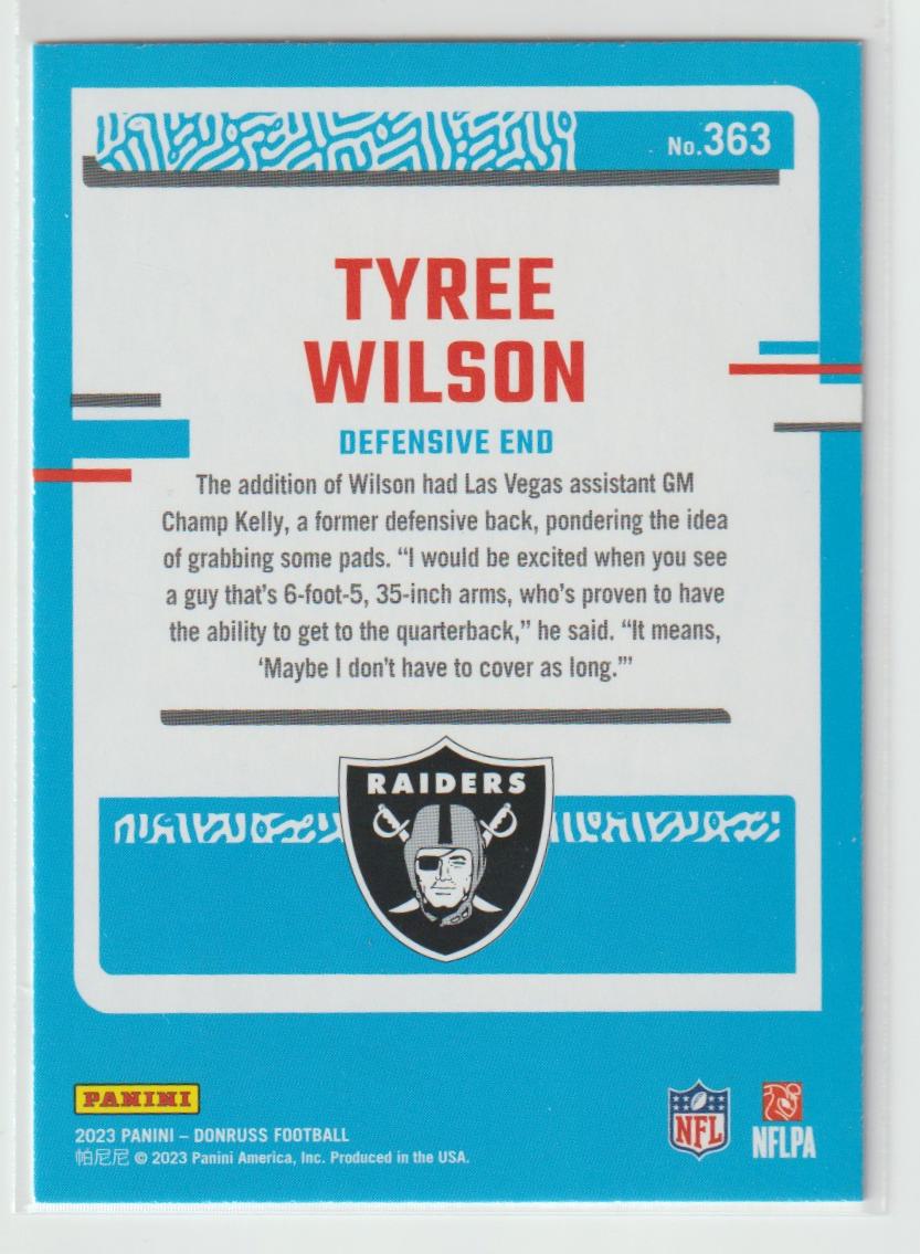 363 Tyree Wilson, Las Vegas Raiders