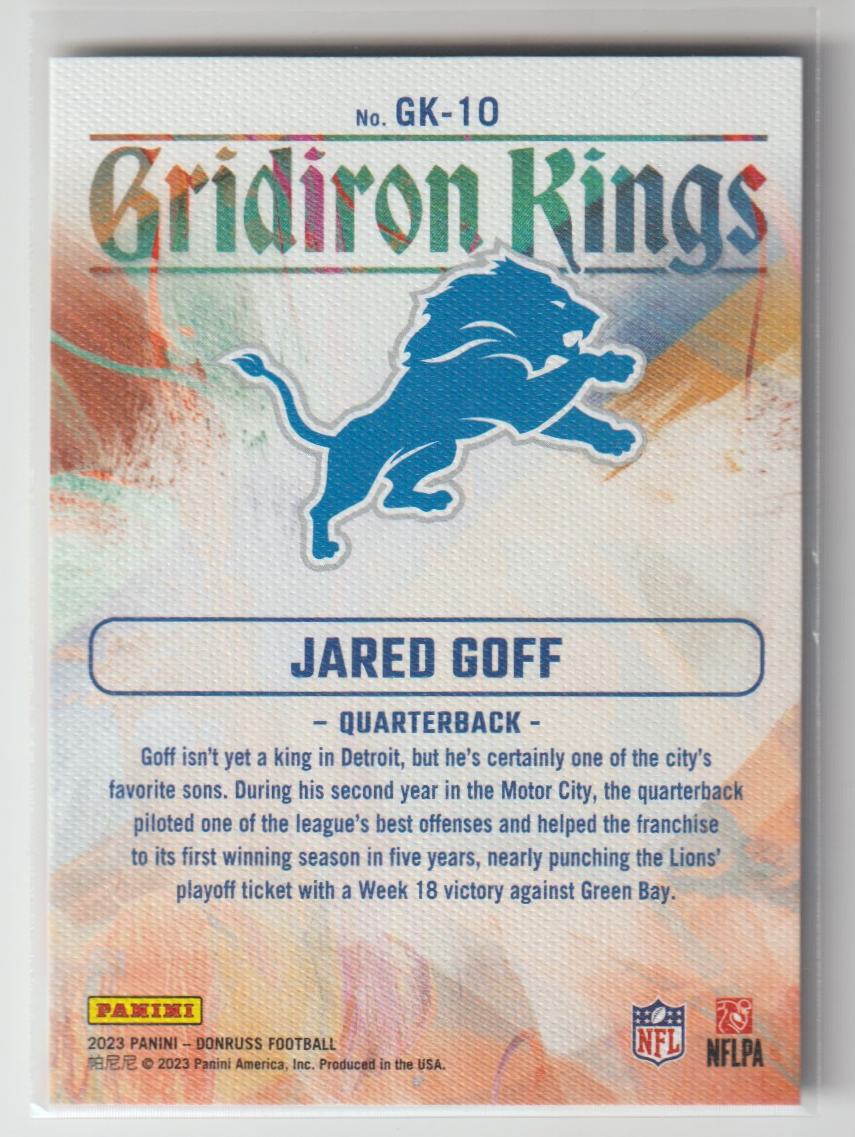Gridion Kings GK-10 Jared Goff, Detroit Lions