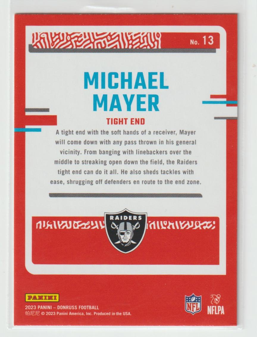 The Rookies 013 Michael Mayer, Las Vegas Raiders