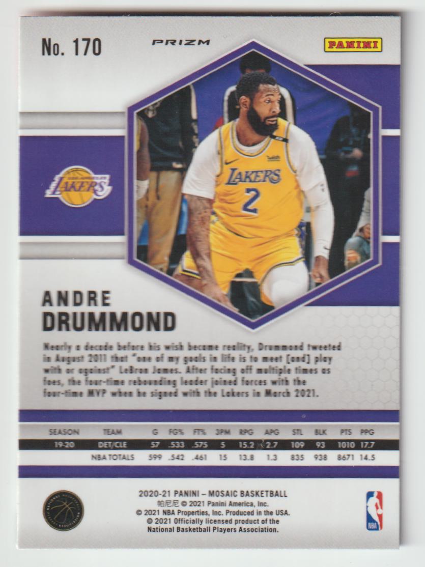 170 Andre Drummond - Los Angeles Lakers Camo Pink