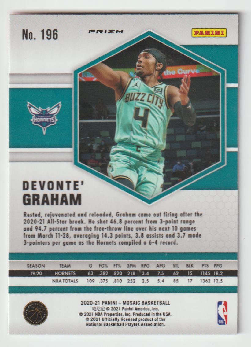196 Devonte' Graham - Charlotte Hornets Camo Pink