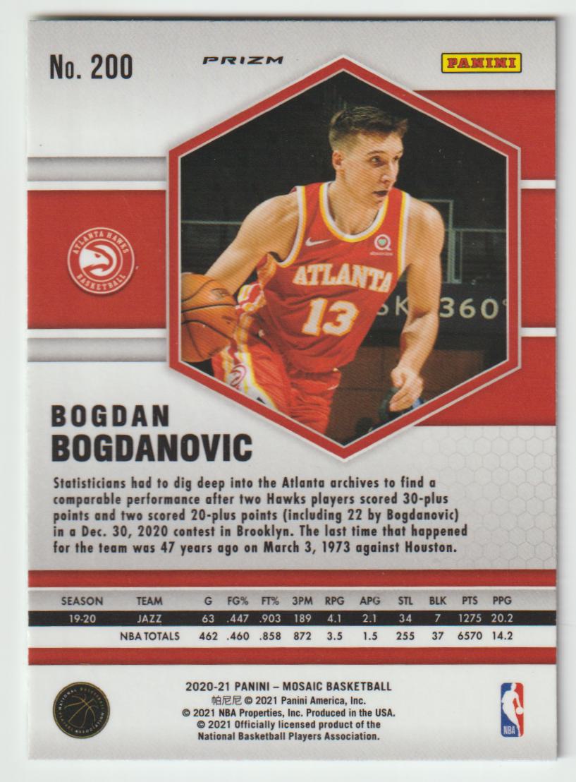 200 Bogdan Bogdanovic - Atlanta Hawks Green