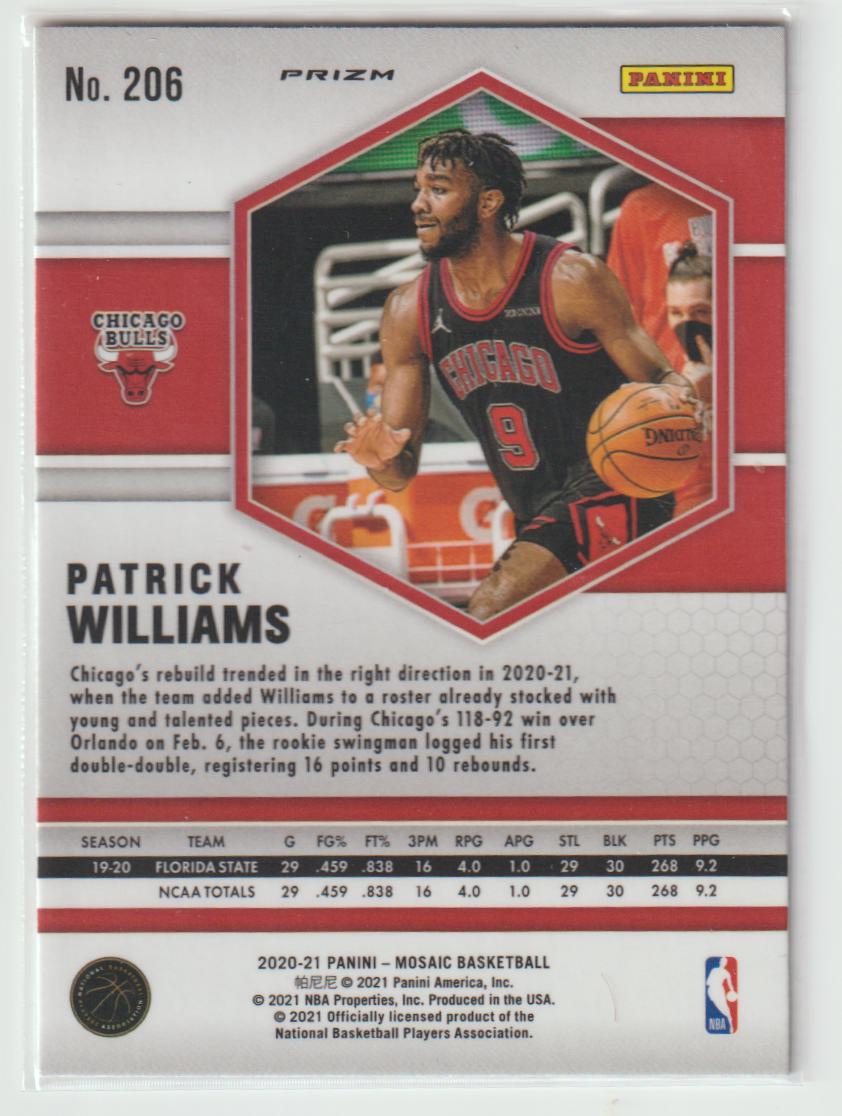 206 Patrick Williams - Chicago Bulls Camo Pink
