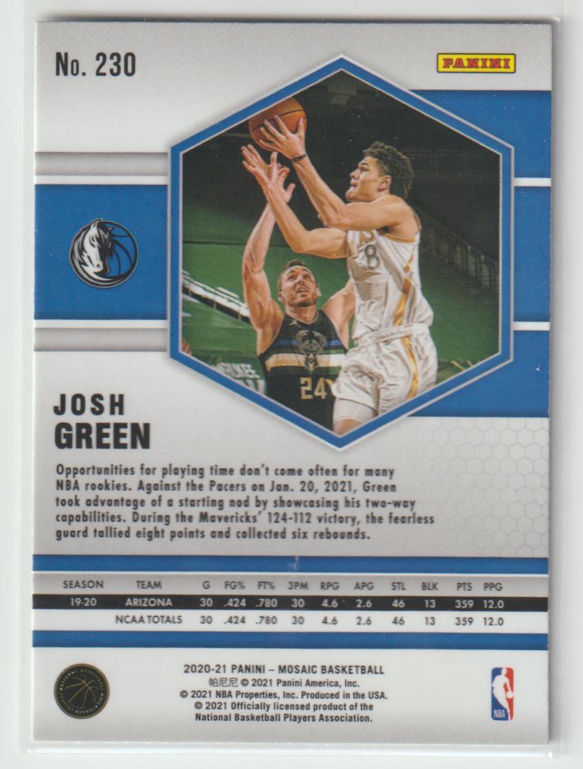 230 Josh Green - Dallas Mavericks Silver