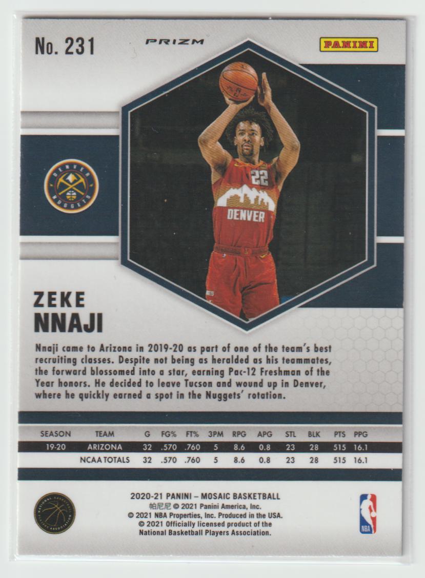 231 Zeke Nnaji - Denver Nuggets Camo Pink