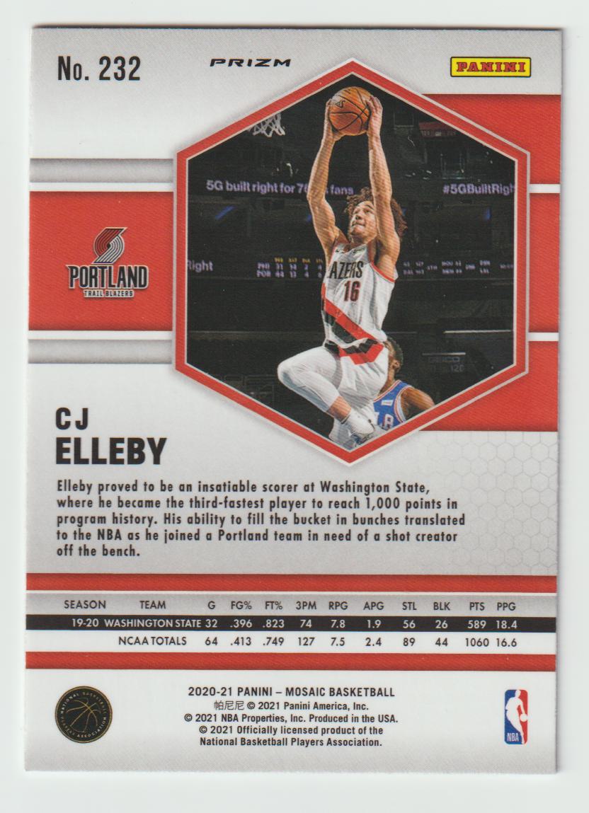 232 CJ Elleby - Portland Trail Blazers Red Wave