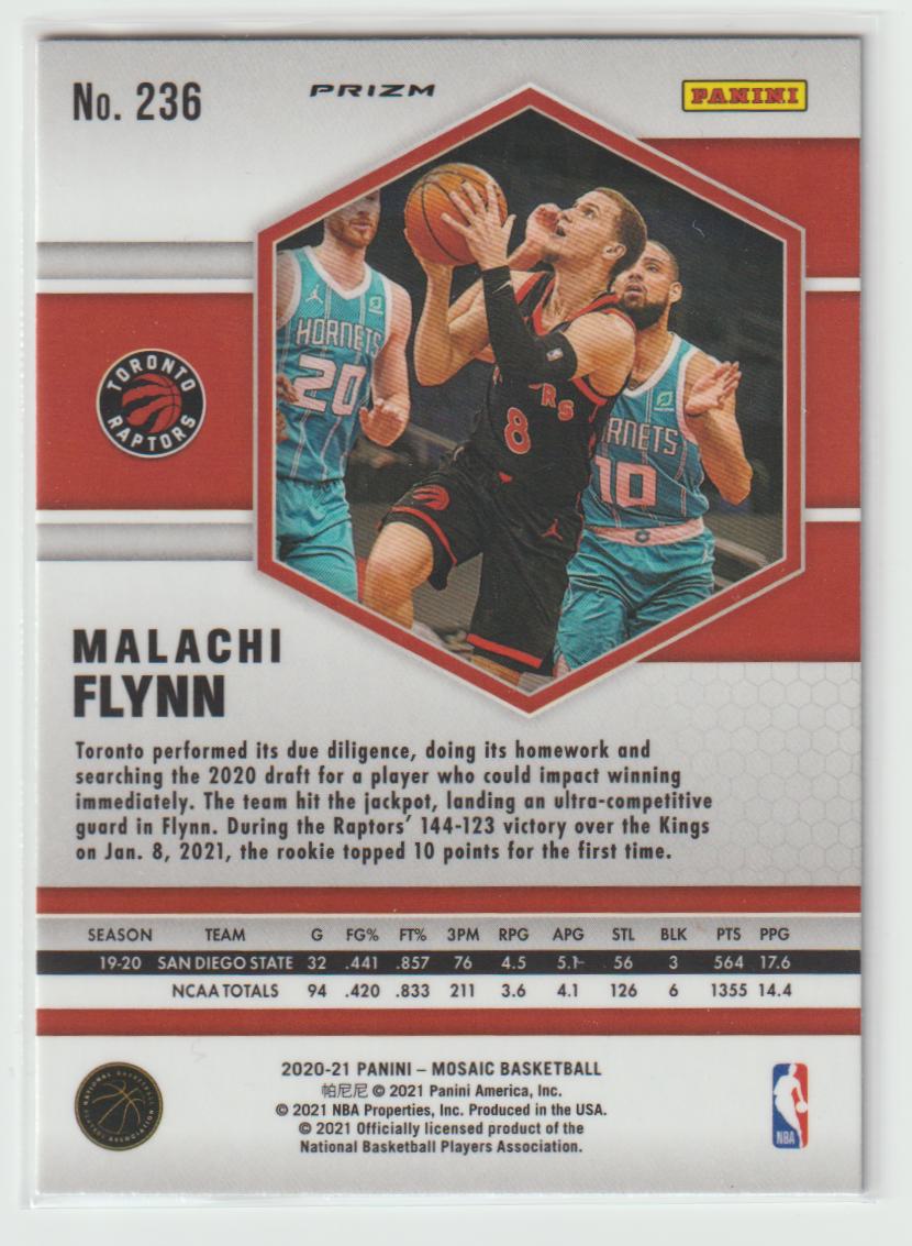 236 Malachi Flynn - Toronto Raptors Green