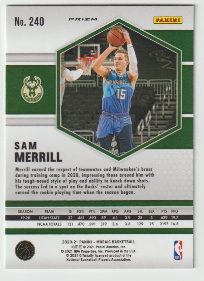 240 Sam Merrill - Milwaukee Bucks Camo Pink