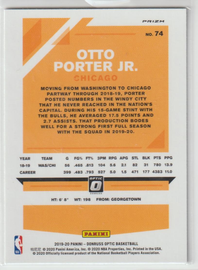 074 Otto Porter Jr. - Chicago Bulls Holo