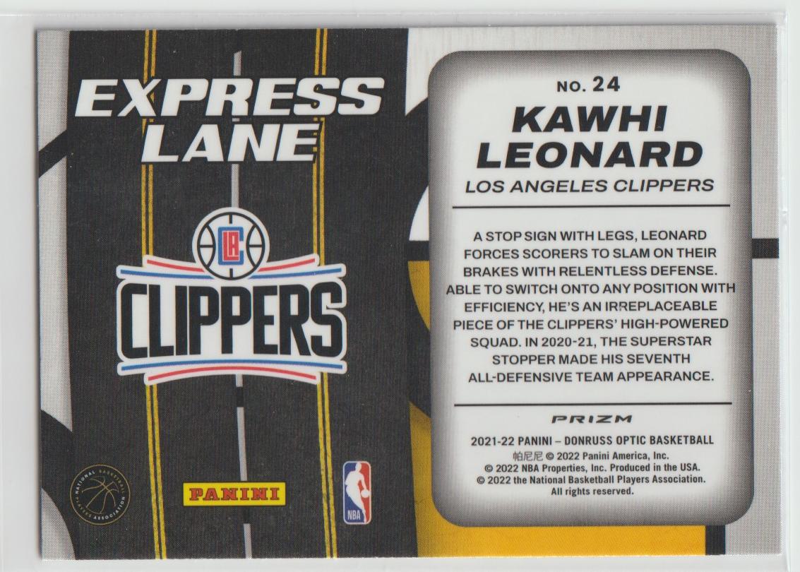 Express Lane 024 Kawhi Leonard - Los Angeles Clippers Holo