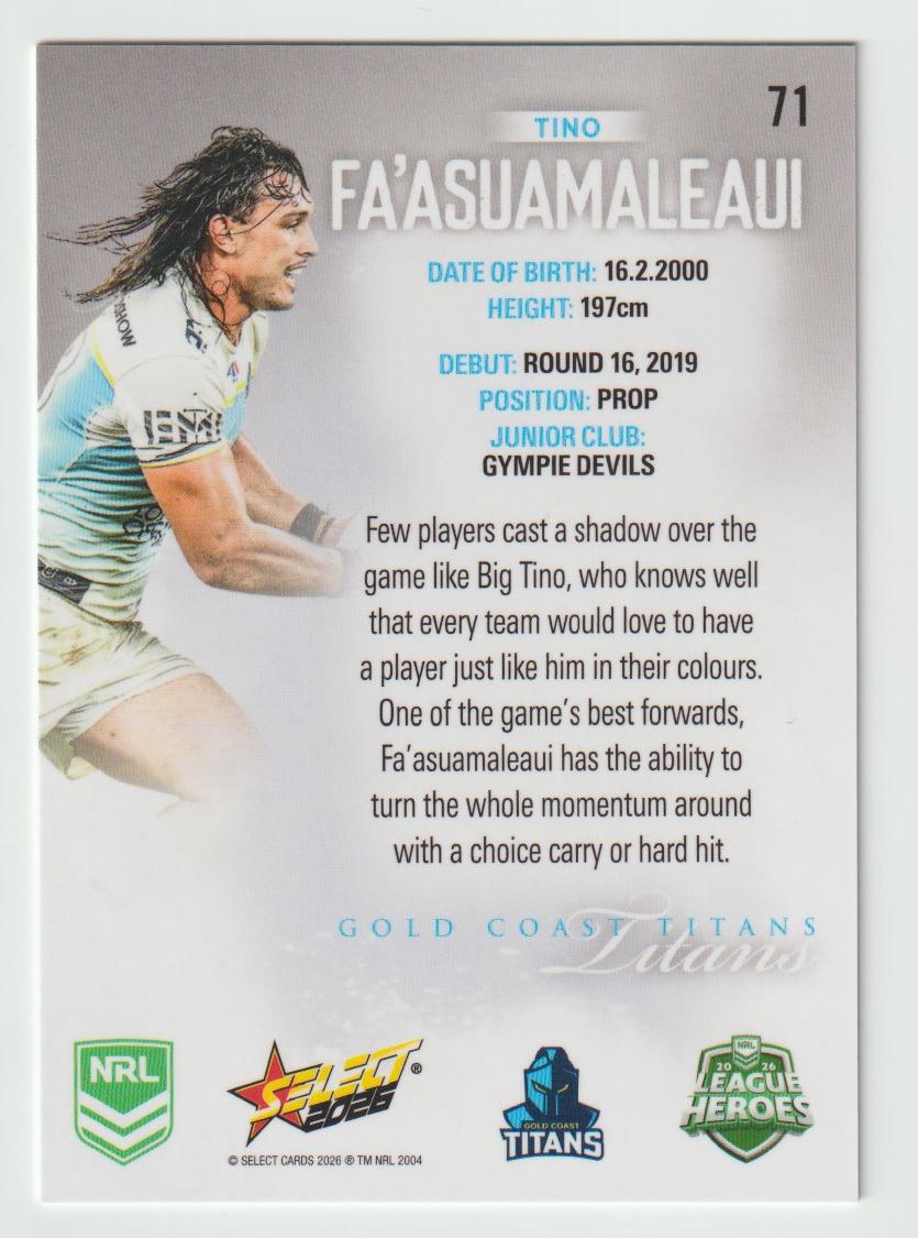 071 Tino Fa’asuamaleaui Hobby Silver