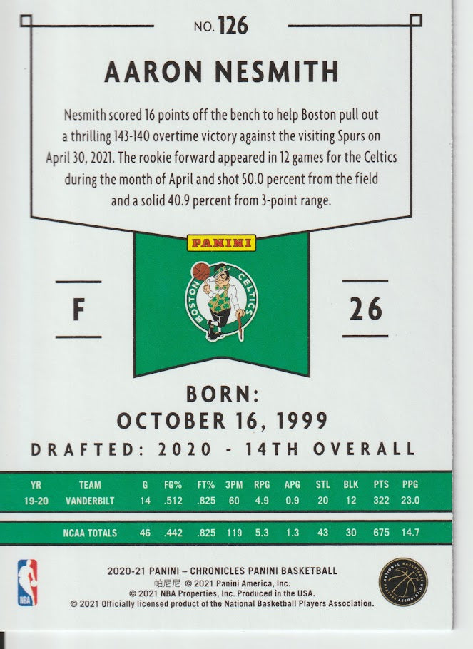 126 Aaron Nesmith - Boston Celtics