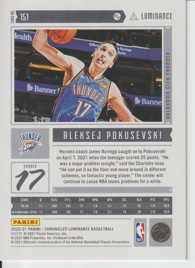 151 Aleksej Pokusevski - Oklahoma City Thunder