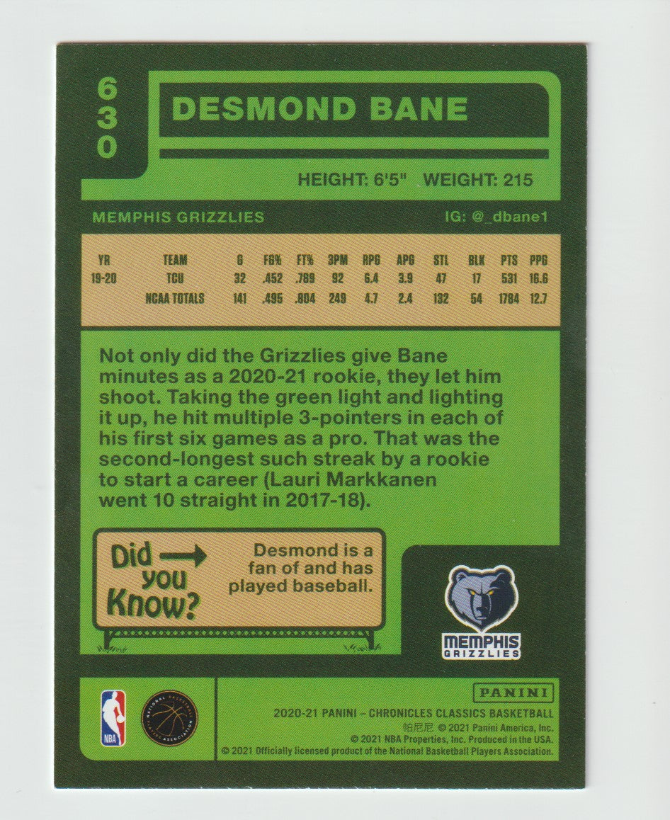 630 Desmond Bane - Memphis Grizzlies