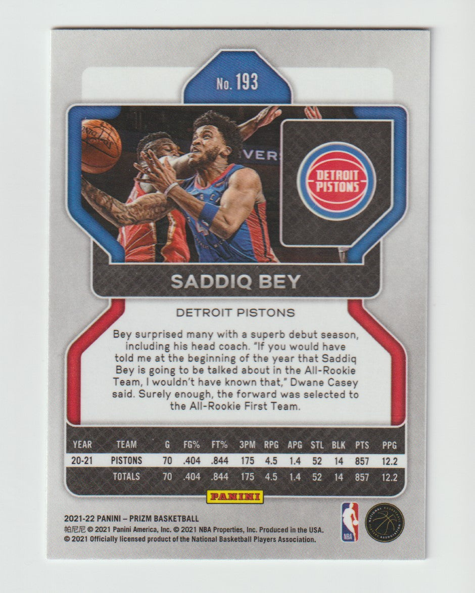 193 Saddiq Bey - Detroit Pistons