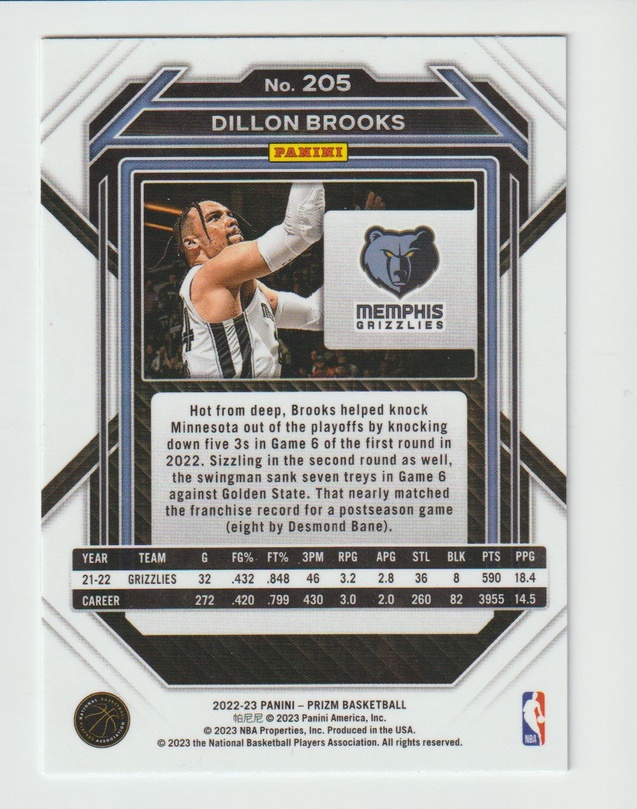 205 Dillon Brooks - Memphis Grizzlies