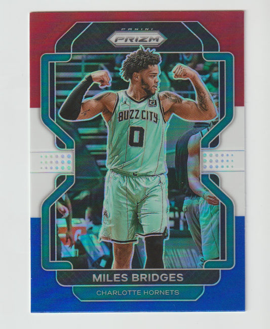 132 Miles Bridges - Charlotte Hornets Red White Blue Prizm