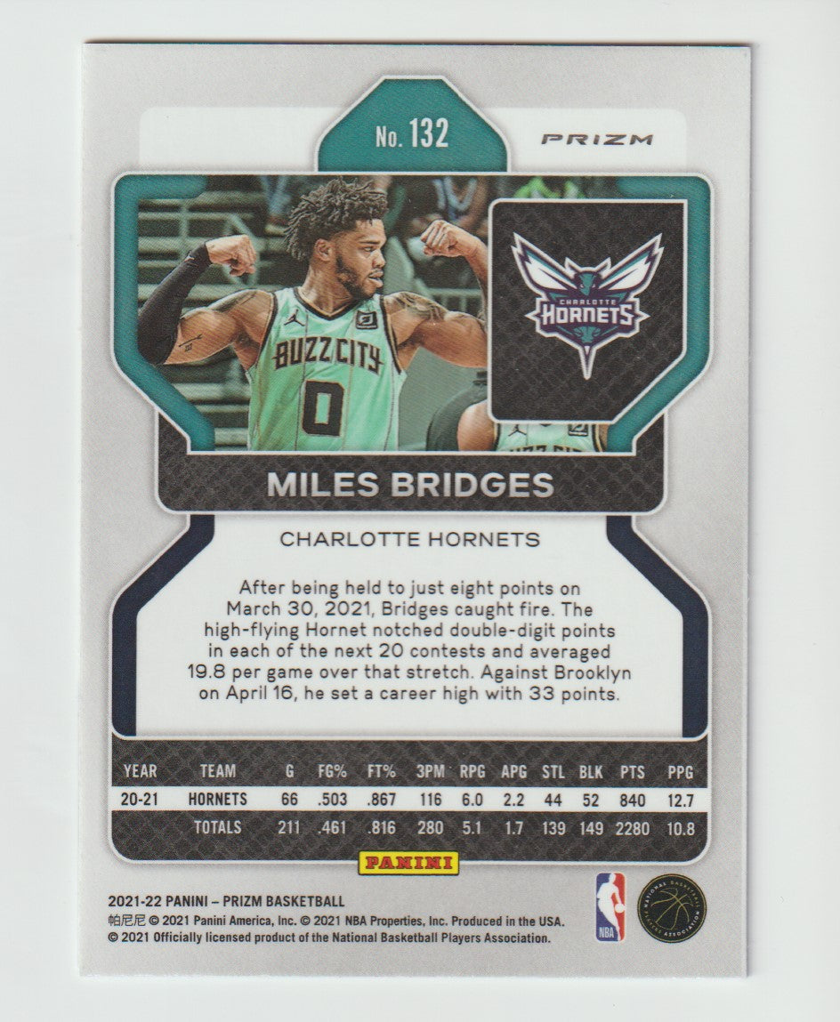 132 Miles Bridges - Charlotte Hornets Red White Blue Prizm
