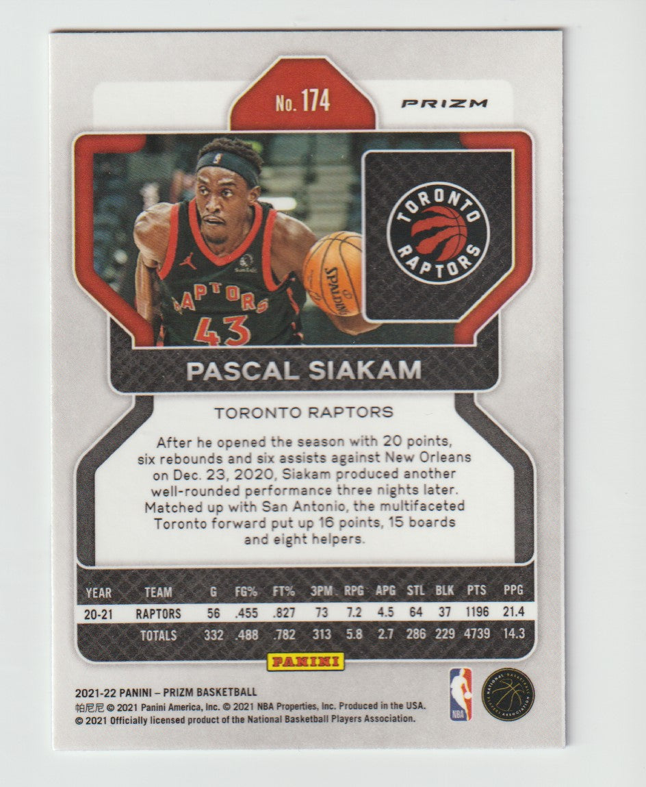 174 Pascal Siakam - Toronto Raptors Red White Blue Prizm