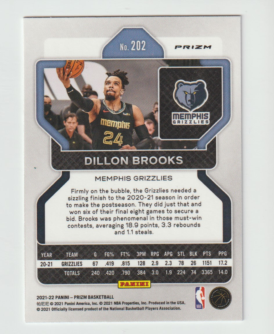 202 Dillon Brooks - Memphis Grizzlies Red White Blue Prizm