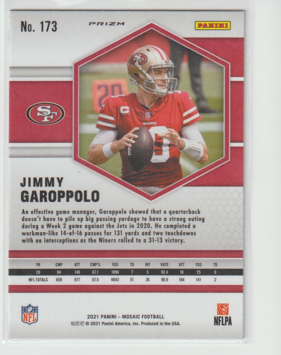 173 Jimmy Garoppolo - San Francisco 49ers Green Parallel