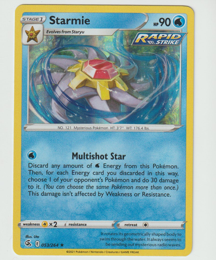 053/264 Rapid Strike Starmie Holo Rare