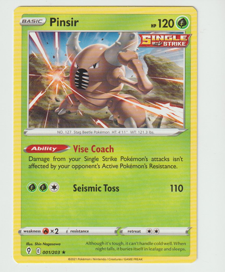 001/203 Single Strike Pinsir Rare