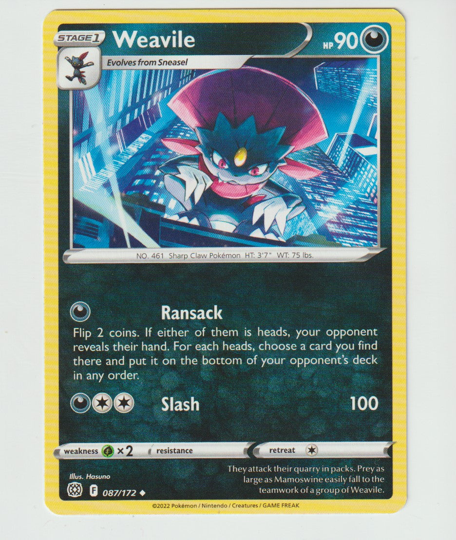 087/172 Weavile Uncommon