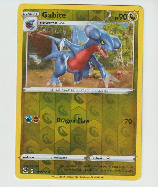 108/172 Gabite Uncommon Reverse Holo