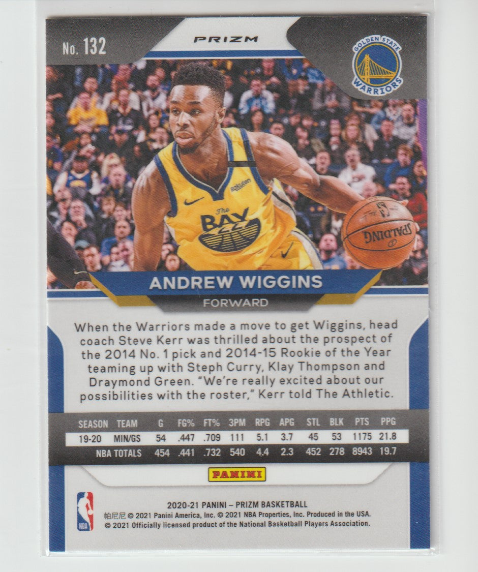 132 Andrew Wiggins - Golden State Warriors Silver Prizm