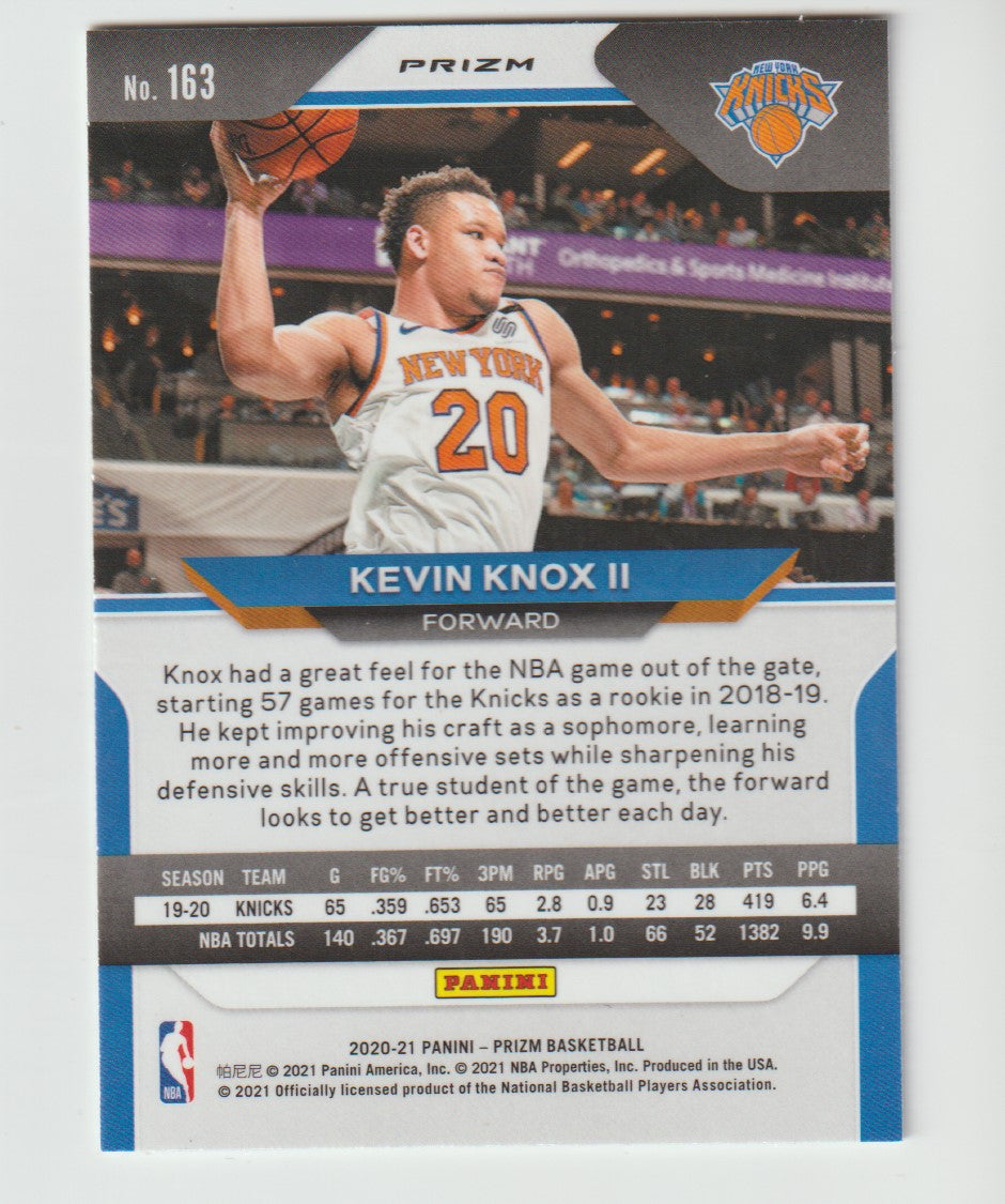 163 Kevin Knox II - New York Knicks Silver Prizm