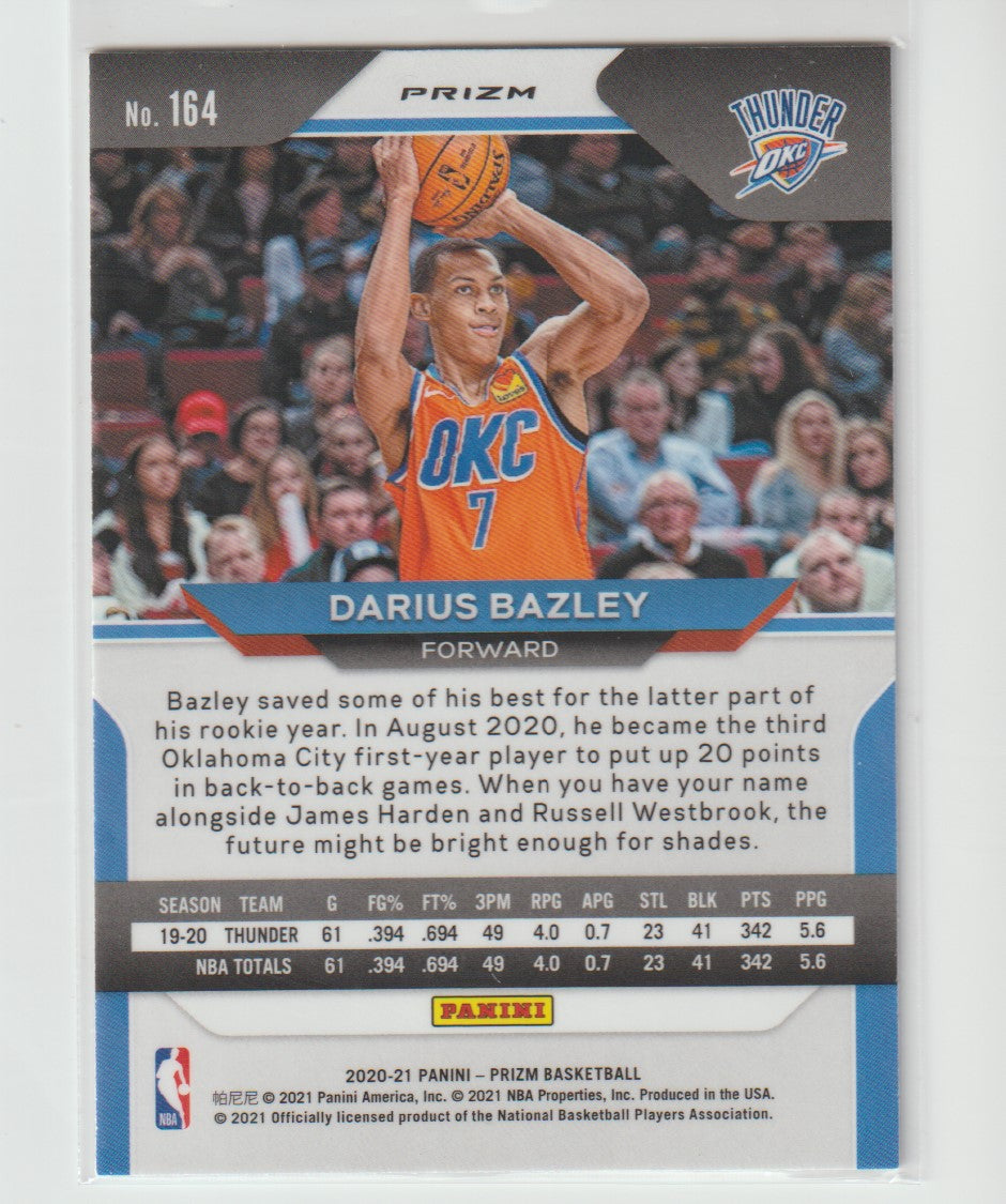 164 Darius Bazley - Oklahoma City Thunder Silver Prizm
