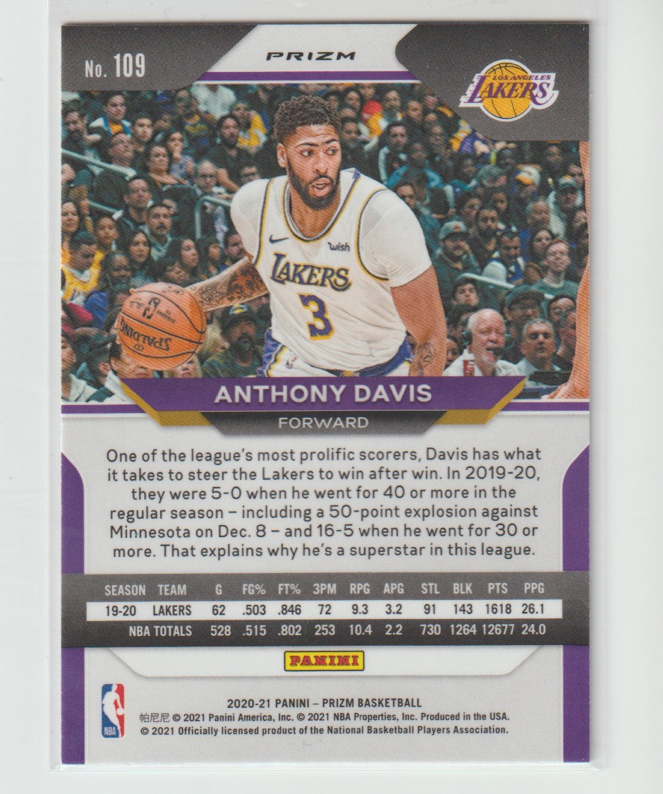 109 Anthony Davis - Los Angeles Lakers Silver Prizm