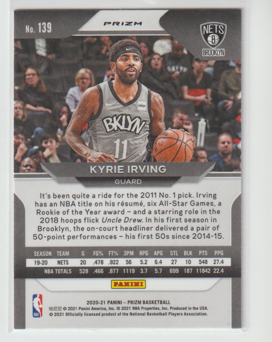 139 Kyrie Irving - Brooklyn Nets Red White Blue Prizm